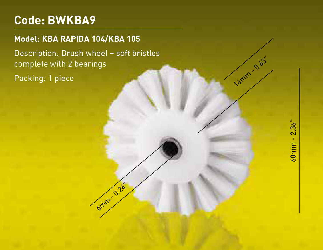 Brush Wheel for Soft Bristles Complete